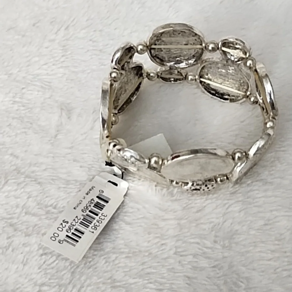 Silver stretch bracelet by East 5th - Picture 3 of 5